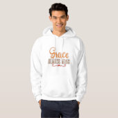 Christelijk design Grace altijd wint Hoodie (Voorkant volledig)