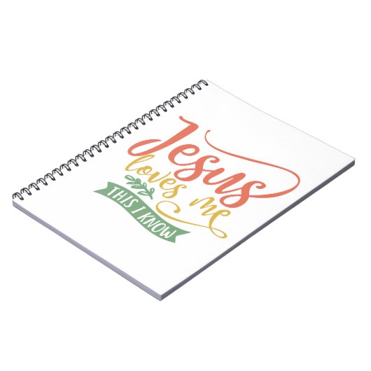 Christelijk design Jezus houdt van me. Notitieboek (Linkerzijde)