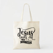 Christelijk design Jezus houdt van me Tote Bag (Voorkant)