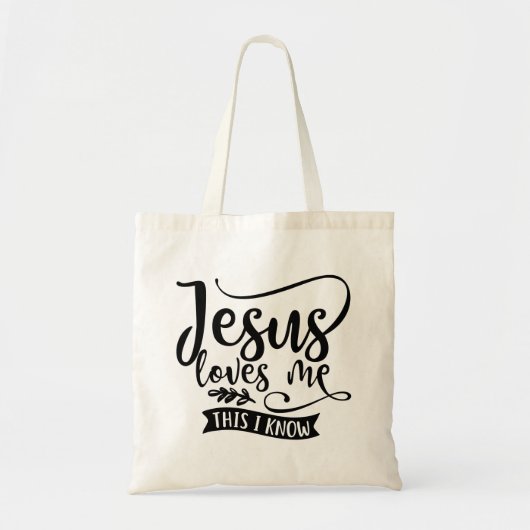 Christelijk design Jezus houdt van me Tote Bag (Voorkant)