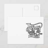 Christelijk design Jezus houdt van mij. Dit weet i Briefkaart (Voorkant / Achterkant)
