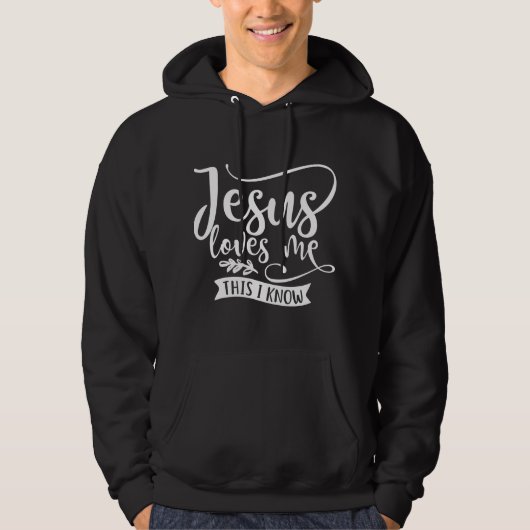 Christelijk design Jezus houdt van mij. Dit weet i Hoodie (Voorkant)