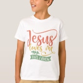 Christelijk design Jezus houdt van mij. Dit weet i T-shirt (Voorkant)