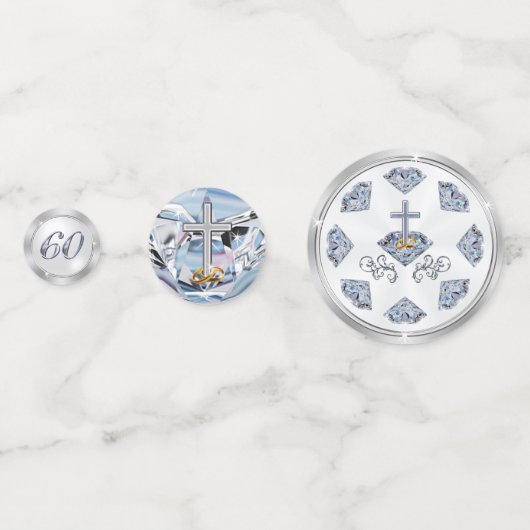 Christelijk diamant Jubileum Decoratie Confetti (Achterkanten)