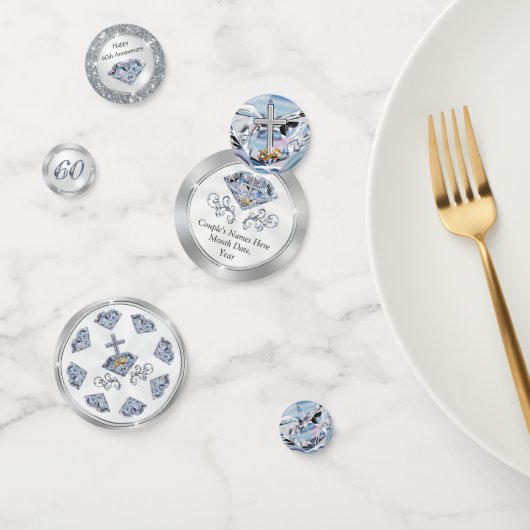 Christelijk diamant Jubileum Decoratie Confetti (Groep)