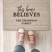 Christelijk Dit Huis Gelooft Familienaam Geloof