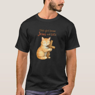 Christelijk Dit Meisje Houdt Van Jezus En Katten K T-shirt
