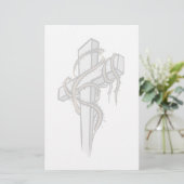 Christelijk dwars Briefpapier (Staand voorkant)