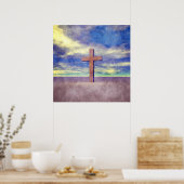 Christelijk dwarslandschap poster (Keuken)