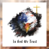 *~* Christelijk Eagle Cross Patriot USA Flag AP16 Raamsticker (Vel 2)