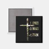 Christelijk Een Kruis Plus Drie Spijkers Is Vergif Magneet (Voorkant / Achterkant)