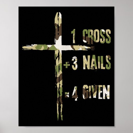 Christelijk Een Kruis Plus Drie Spijkers Is Vergif Poster (Voorkant)