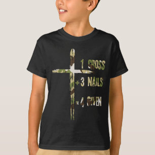 Christelijk Een Kruis Plus Drie Spijkers Is Vergif T-shirt