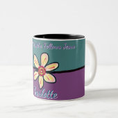 Christelijk een meisje dat Jezus volgt Tweekleurige Koffiemok (Voorkant rechts)