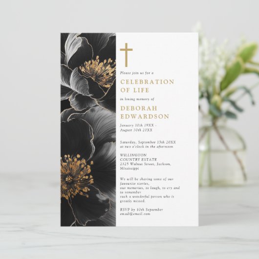 Christelijk Elegant Bloemenfeest van het Leven Kaart (Staand voorkant)