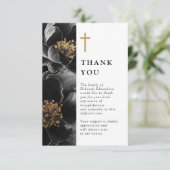 Christelijk Elegant Bloemenviering van het Leven F Bedankkaart (Staand voorkant)