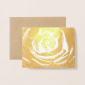 Christelijk Elegant Gold Religious Floral Monogram Folie Kaarten (Voorkant met envelop)