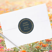 Christelijk Elegant Gold Star Custom Happy Easter Ronde Sticker