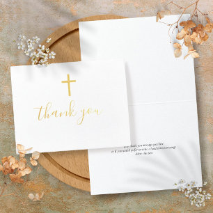 Christelijk Elegant Schrift Bedankt Folie Kaarten