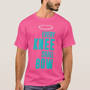 Christelijk Elke knie moet Romeinse bijbelse versi T-shirt