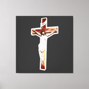 Christelijk embleem Christus Canvas Afdruk