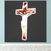 Christelijk embleem Christus Canvas Afdruk (Insitu (Houten vloer))