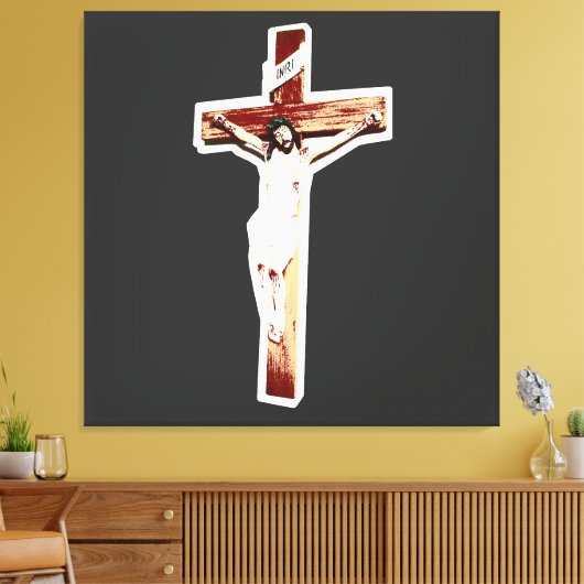 Christelijk embleem Christus Canvas Afdruk (Insitu (Woonkamer))