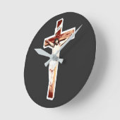 Christelijk embleem Christus Ronde Klok (Hoek)
