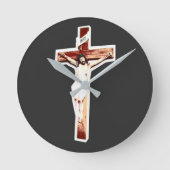 Christelijk embleem Christus Ronde Klok (Voorkant)