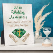 Christelijk Emerald 55 Wedding Jubileum Gift Idea Fotoplaat (Zijkant)