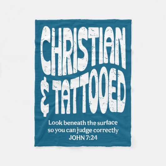 Christelijk en Getatoeëerd Fleece Deken (Voorkant)