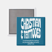 Christelijk En Getatoeëerd Magneet (Voorkant / Achterkant)