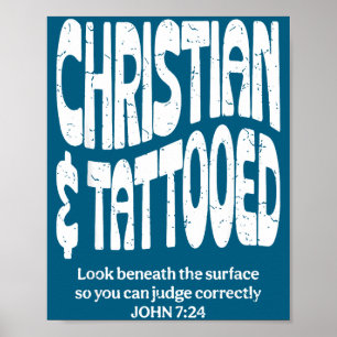 Christelijk En Getatoeëerd Poster
