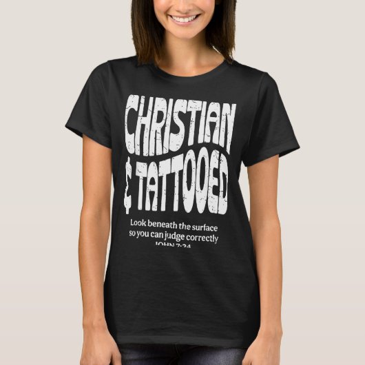 Christelijk En Getatoeëerd T-shirt (Voorkant)