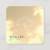 Christelijk etherisch leven, dwars en cloud vierkante visitekaartje (Voorkant)