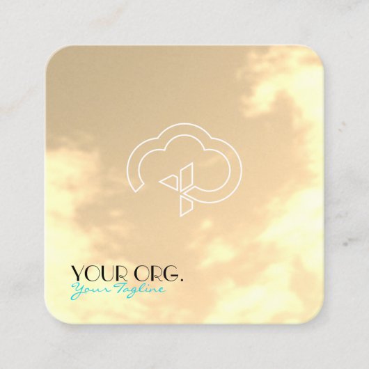 Christelijk etherisch leven, dwars en cloud vierkante visitekaartje (Voorkant)