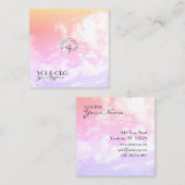 Christelijk etherisch leven, dwars en cloud vierkante visitekaartje (Voorkant / Achterkant)