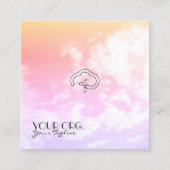 Christelijk etherisch leven, dwars en cloud vierkante visitekaartje (Voorkant)