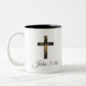 Christelijk evangelkruis tweekleurige koffiemok (Links)