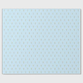 Christelijk evenement Faux Gold Cross Pattern Blue Cadeaupapier (Vlak)