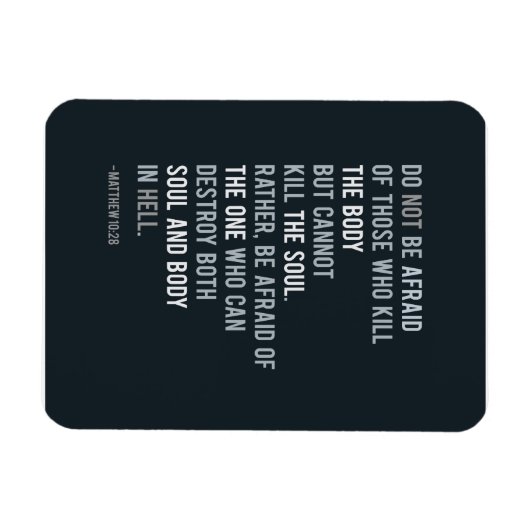 Christelijk Faith Bijbelcitaat Niet bang zijn Magneet (Horizontaal)