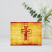 Christelijk Faith Cross op perkamentpapier Briefkaart (Staand voorkant)