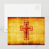 Christelijk Faith Cross op perkamentpapier Briefkaart (Voorkant / Achterkant)
