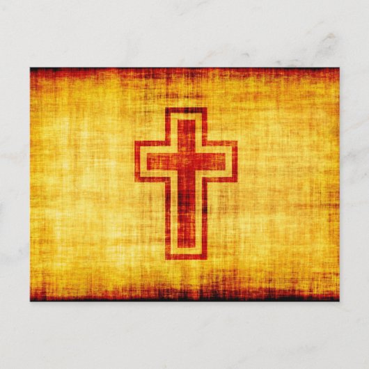 Christelijk Faith Cross op perkamentpapier Briefkaart (Voorkant)