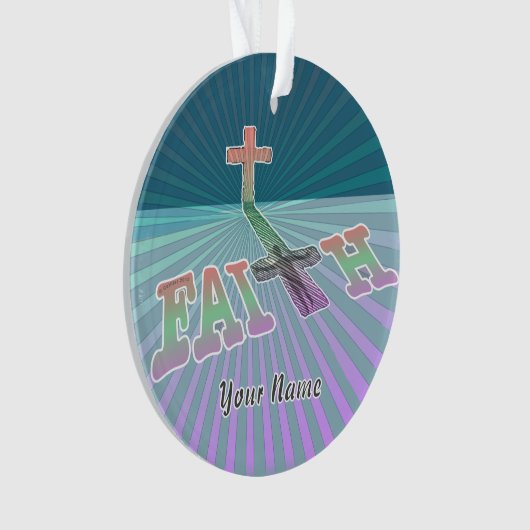 Christelijk Faith Cross Ornament (voorkant)