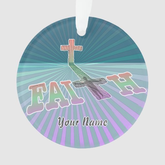 Christelijk Faith Cross Ornament (voorkant)