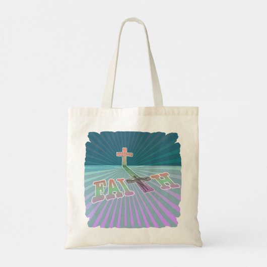 Christelijk Faith Cross Tote Bag (Achterkant)