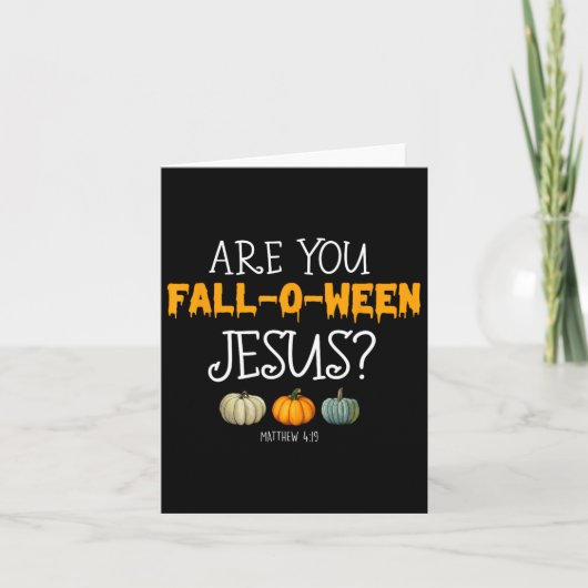 Christelijk Faith Halloween Ben jij Herfst-o-ween Kaart (Voorkant)