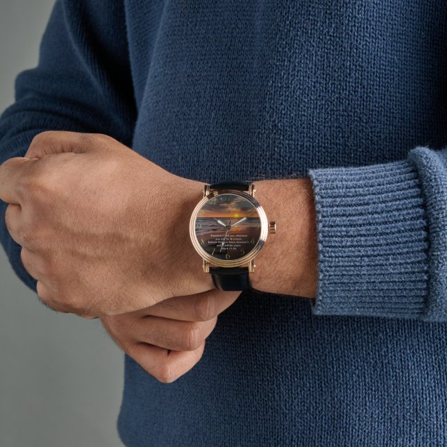 Christelijk Faith kruis met Mark 11:24 Horloge (Pols)