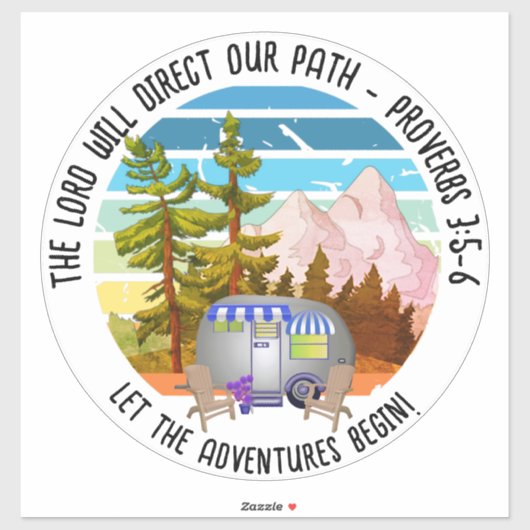 Christelijk Familie Zomer Camping Van Life Sticker (Vel)